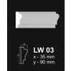Az ablak körüli díszléc LW 03 (Dĺžka profilu 150 cm)