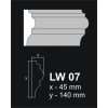 Az ablak körüli díszlécek LW 07 (Dĺžka profilu 150 cm)