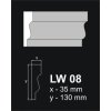 Az ablak körüli díszléc LW 08 (Dĺžka profilu 150 cm)