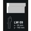 Az ablak körüli díszléc LW 09 (Dĺžka profilu 150 cm)