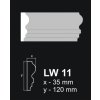 Az ablak körüli díszléc LW 11 (Dĺžka profilu 150 cm)