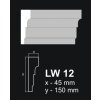 Az ablak körüli díszléc LW 12 (Dĺžka profilu 150 cm)