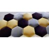 Kárpitozott panel HEXAGON (Rozmer panelu 150 mm, Tkaniny Dappi Standard)