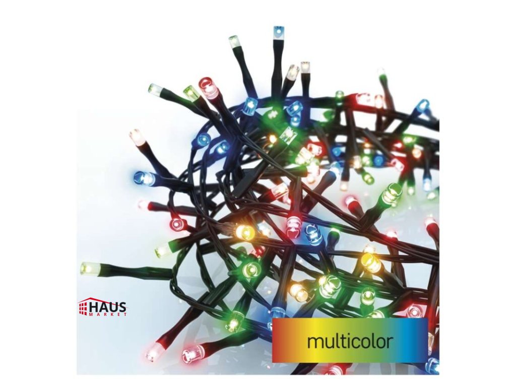 LED vianočná reťaz – ježko, 6 m, vonkajšia aj vnútorná, multicolor, časovač