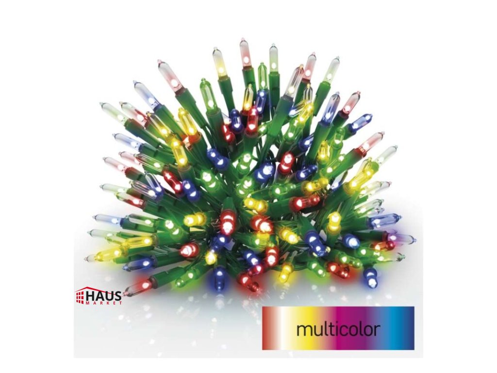 LED vianočná reťaz – tradičná, 17,85 m, vonkajšia aj vnútorná, multicolor