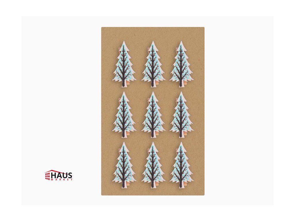 Štipec stromček 9ks drevo 8886462