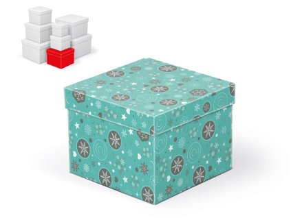 krabička darčeková vianočná C-V002-D 14x14x11cm 5370704