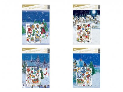 adventný kalendár samolepky 245x360mm 8886002