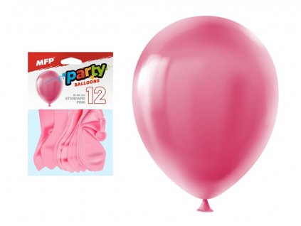 balónik M balenie 12ks štandard 30cm ružový 8000123