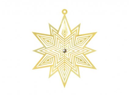 záves Vločka zlatá vianočný plech. 11cm 1804B-14(12CM).10/001 8885956