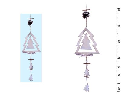 záves Stromček drevený 50cm JK- 2481A 8885514
