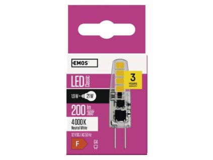 LED žiarovka Classic JC / G4 / 1,9 W (21 W) / 200 lm / neutrálna biela