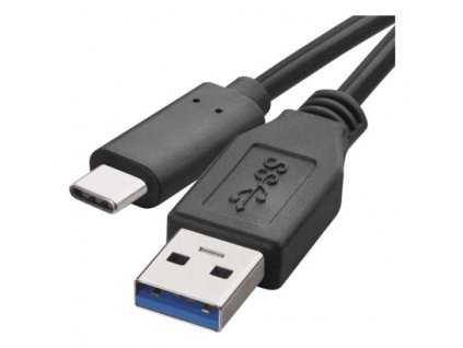 Nabíjací a dátový kábel USB-A 3.0 / USB-C 3.1, Quick Charge, 1 m, čierny