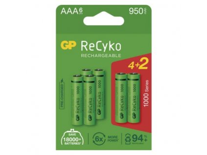 Nabíjacia batéria GP ReCyko 1000 (AAA) 6 ks