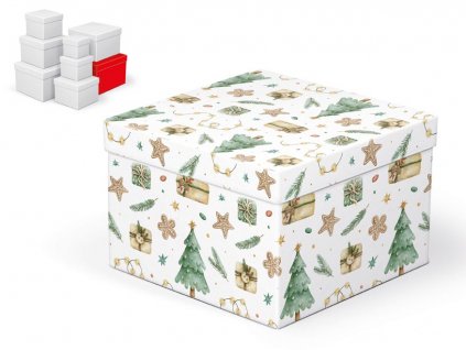 krabica darčeková vianočná C-V007-H 22x22x15cm 5370946
