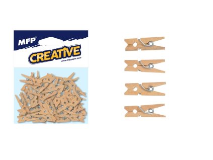 štipec 2,5cm/50ks natural hnedý 1042079