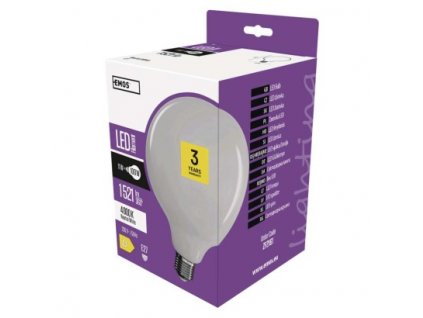 LED žiarovka Filament Globe / E27 / 11 W (100 W) / 1 521 lm / neutrálna biela