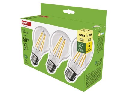LED žiarovka Filament A60 A CLASS/ E27 / 3,8 W (60 W) / 806 lm / teplá biela