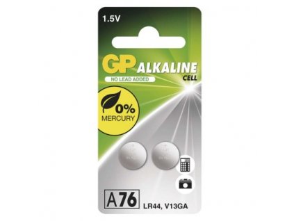 Alkalická gombíková batéria GP LR44 (A76F)