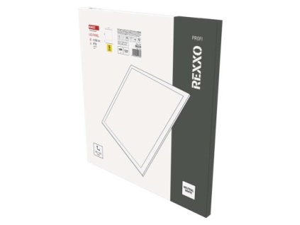 LED panel REXXO backlit 60×60, štvorcový vstavaný biely, 36W neutr.b. UGR