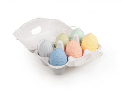 vajíčka plast 6cm/6ks mix farieb a motívov (prelis) 2221729