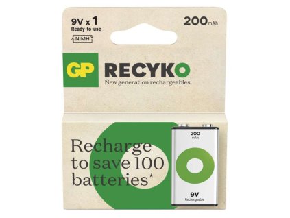 Nabíjacia batéria GP ReCyko 200 (9V) 1 ks