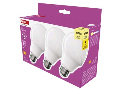 LED žiarovka Classic A60 / E27 / 9,5 W (75 W) / 1055 lm / Teplá biela