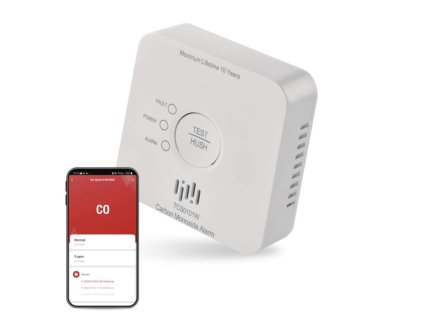 GoSmart detektor oxidu uhoľnatého v miestnosti TCS0101W s WiFi