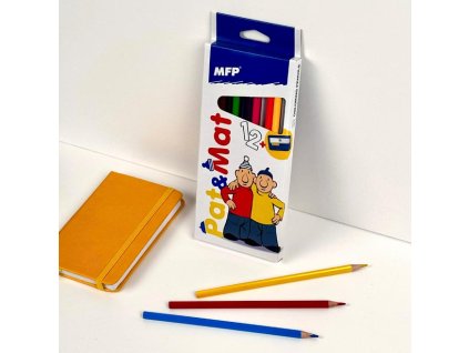 Pastelky 12 ks triangular so strúhadlom Pat a Mat 5301234