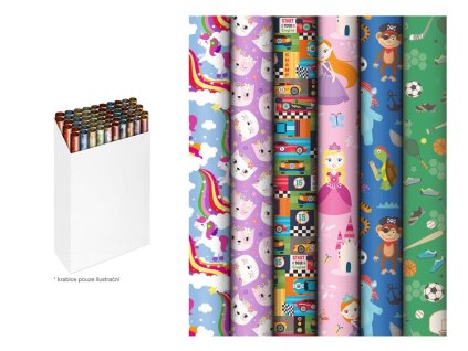 baliaci papier roľa 200x70 mix detský 5811872