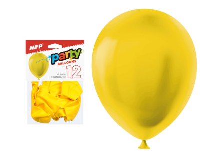 balónik M balenie 12ks štandard 26cm žltý 8000188
