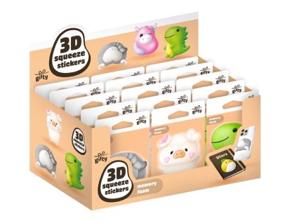 gifty - 3D sqeeze stickers - mix 1 1042540