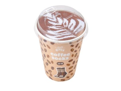 gifty - Ponožky 43- 45 - COFFEE 1042640