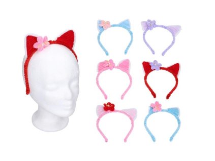 Set karneval W045091 - čelenka uši mačka MIX