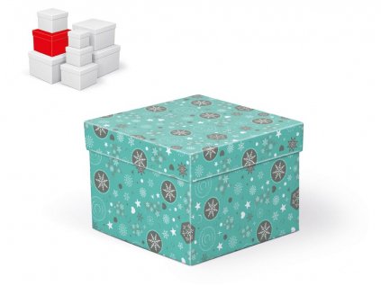 krabička darčeková vianočná C-V002-E 16x16x12cm 5370705