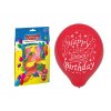 balónik M štandard 23cm Happy Birthday mix 8000131