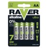 Alkalická batéria RAVER LR6 (AA), 4 ks