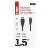 HDMI 2.0 high speed kábel A vidlica – C vidlica 1,5m
