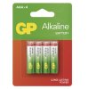 Alkalická batéria GP Alkaline LR03 (AAA), 4 ks