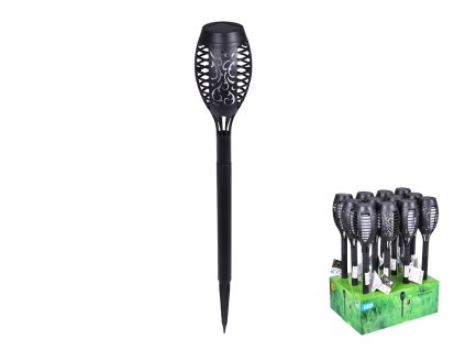 Lampa solární LED kovová zahradní 7,5x7,5x49,5cm