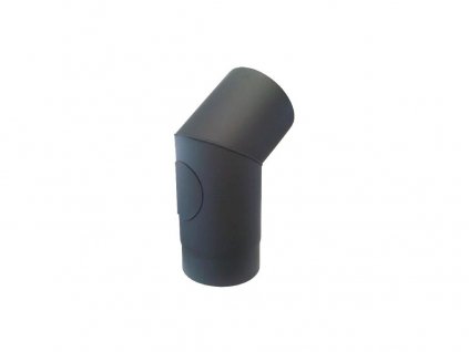 koleno kouřové s otv.130mm/45st.t.1,5mm ČER