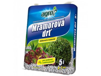 AGRO Mramorová drť 4-7 mm 5 L