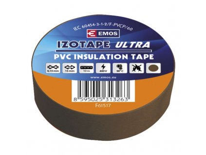 Izolační páska PVC 15mm / 10m hnědá