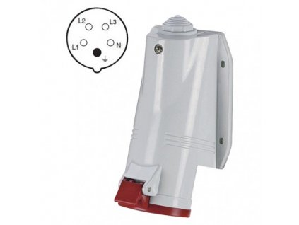 Zásuvka 5P 32A/400, IP44, nástěnná