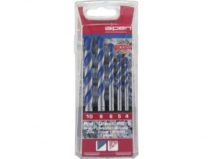 Sada vrtáků do kamene Alpen PG5 Granit 5dílná