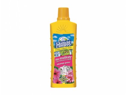 Hnojivo Hoštické KAPALNÉ - muškáty 500 ml s guánem