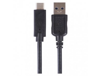 USB kabel 3.0 A/M - USB 3.1 C/M 1m černý, Quick charge