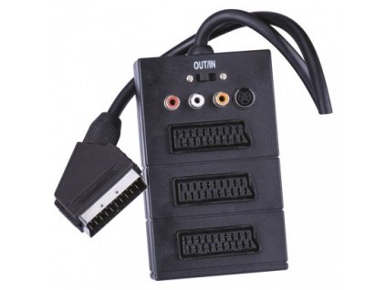 AV kabel SCART - 3x SCART + 3x CINCH + 1x SVHS 0,5m