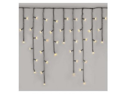 LED vánoční rampouchy, 3,6 m, venkovní i vnitřní, teplá bílá, programy