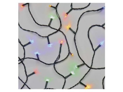LED vánoční řetěz, 18 m, venkovní i vnitřní, multicolor, časovač
